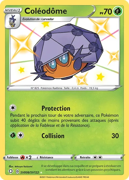 Coléodôme, carte Pokémon SHF SV008 — extension Destinées Radieuses