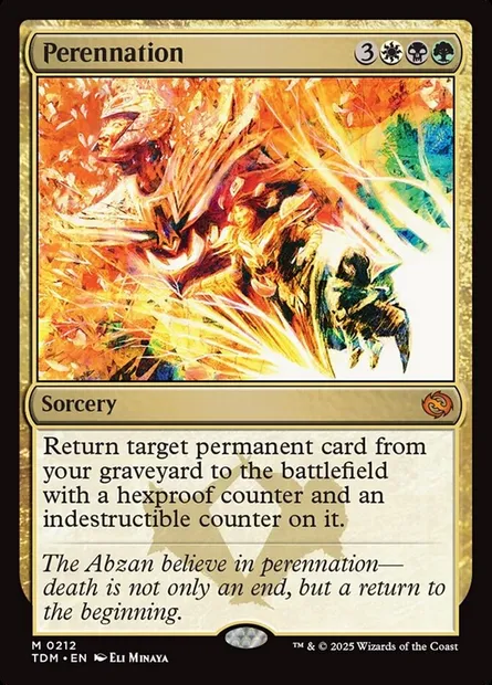 Perennation, Magic card TDM 212 — Tarkir: Dragonstorm set
