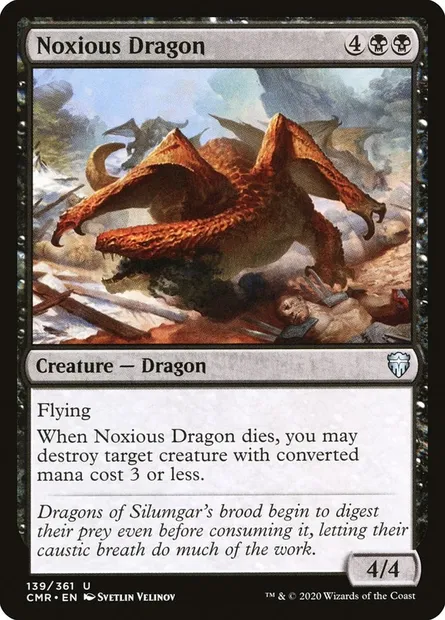 Noxious Dragon, Magic card CMR 139 — Commander Legends set