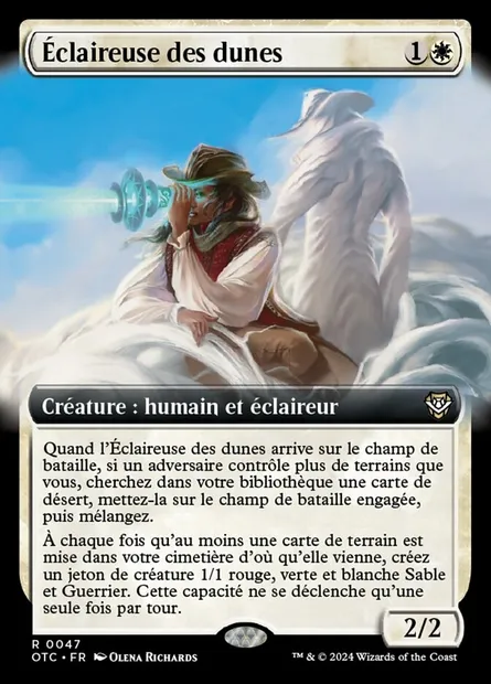 Éclaireuse des dunes, carte Magic OTC 47 — extension Outlaws of Thunder Junction Commander