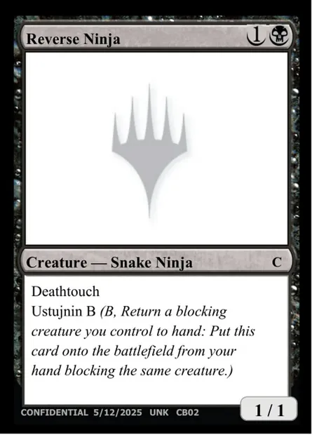 Reverse Ninja, carte Magic UNK CB02 — extension Unknown Event