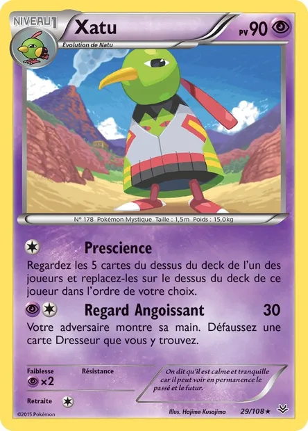 Xatu, carte Pokémon ROS 29 — extension Ciel Rugissant