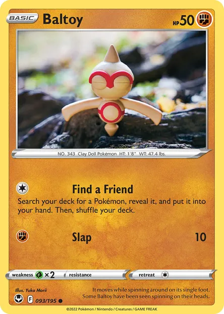 Baltoy, Pokémon card SIT 093 — Silver Tempest set