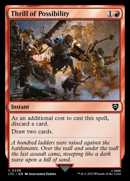 Thrill of Possibility, Magic card LTC 229 — Tales of Middle-earth Commander set