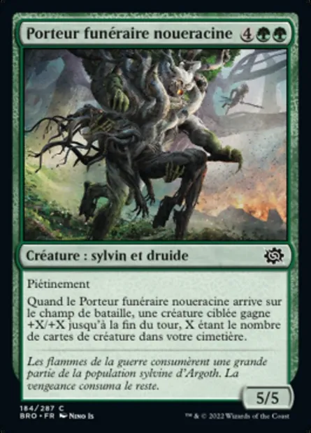 Porteur funéraire noueracine, carte Magic BRO 184 — extension La Guerre Fratricide