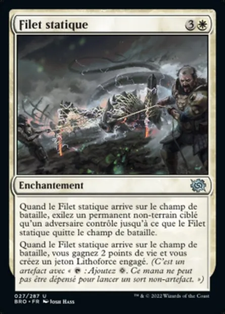 Filet statique, carte Magic BRO 27 — extension La Guerre Fratricide