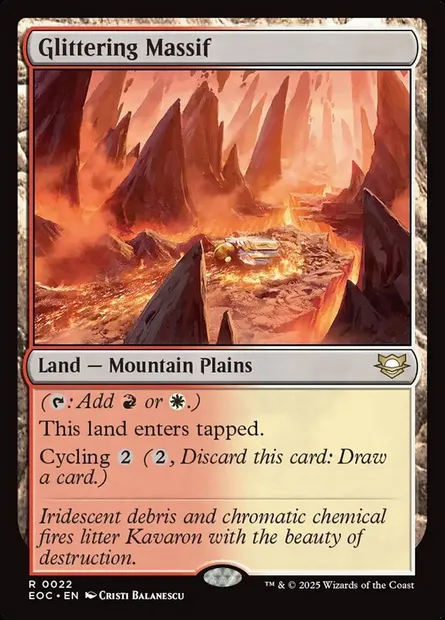 Glittering Massif, Magic card EOC 22 — Edge of Eternities Commander set