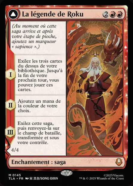 La légende de Roku // Avatar Roku, carte Magic TLA 145 — extension Avatar: The Last Airbender