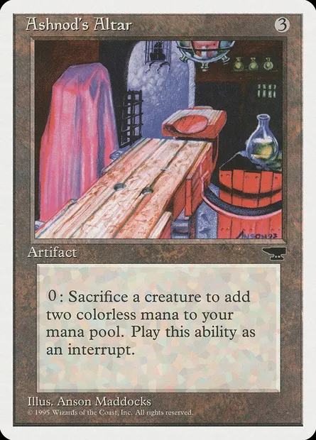 Autel d'Ashnod, carte Magic CHR 92 — extension Chronicles