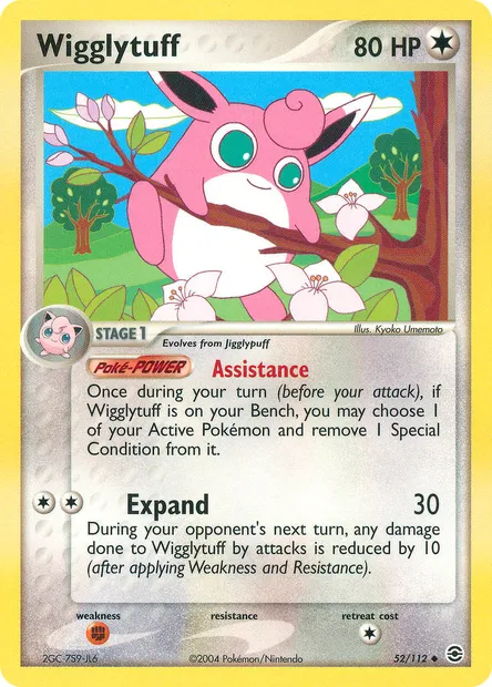 Wigglytuff, Pokémon card RG 52 — FireRed & LeafGreen set