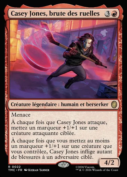 Casey Jones, brute des ruelles, carte Magic TMC 22 — extension Teenage Mutant Ninja Turtles Eternal