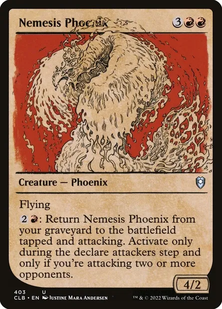 Nemesis Phoenix, Magic card CLB 403 — Commander Legends: Battle for Baldur's Gate set