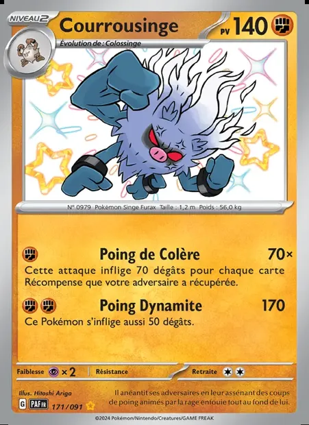 Courrousinge, carte Pokémon PAF 171 — extension Destinées de Paldea