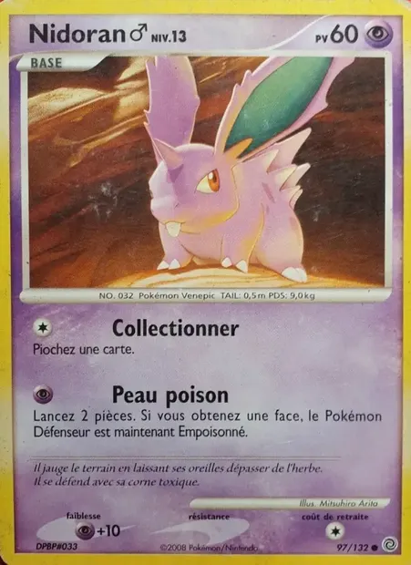 Nidoran♂, carte Pokémon SW 97 — extension Merveilles Secrètes