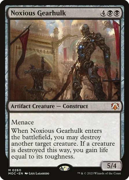 Noxious Gearhulk, Magic card MOC 260 — March of the Machine Commander set