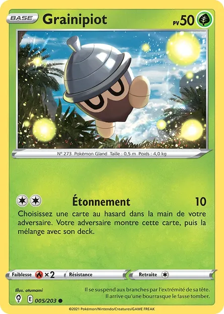 Grainipiot, carte Pokémon EVS 5 — extension Évolution Céleste