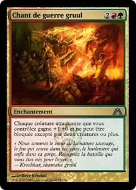 Chant de guerre gruul, carte Magic DGM 75 — extension Le labyrinthe du dragon