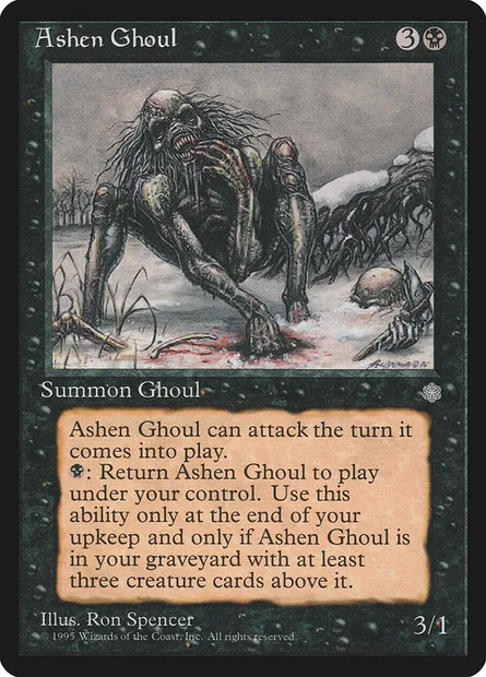 Ashen Ghoul, Magic card ICE 114 — Ice Age set