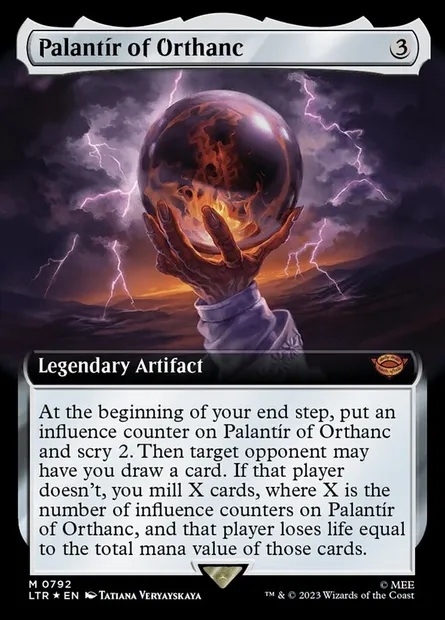 Palantír of Orthanc, Magic card LTR 792 — The Lord of the Rings: Tales of Middle-earth set