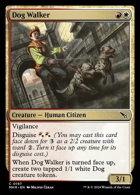 Dog Walker, Magic card MKM 197 — Murders at Karlov Manor set