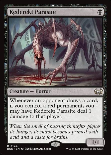 Kederekt Parasite, Magic card DSC 144 — Duskmourn: House of Horror Commander set