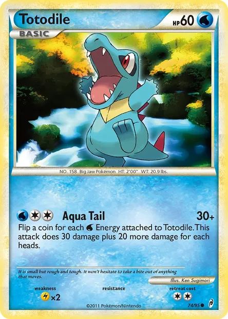 Totodile, Pokémon card CL 74 — Call of Legends set