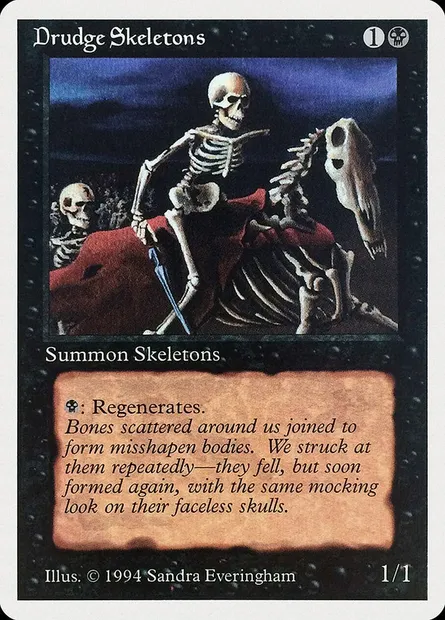 Drudge Skeletons, Magic card SUM 107 — Summer Magic / Edgar set