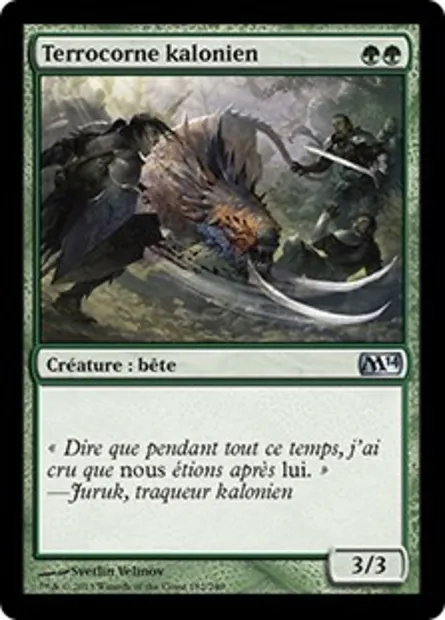 Terrocorne kalonien, carte Magic M14 182 — extension Magic 2014
