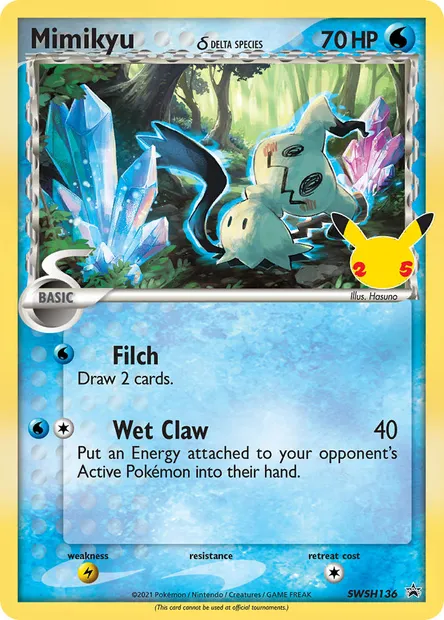 Mimikyu, Pokémon card SWSH 136 — SWSH Black Star Promos set