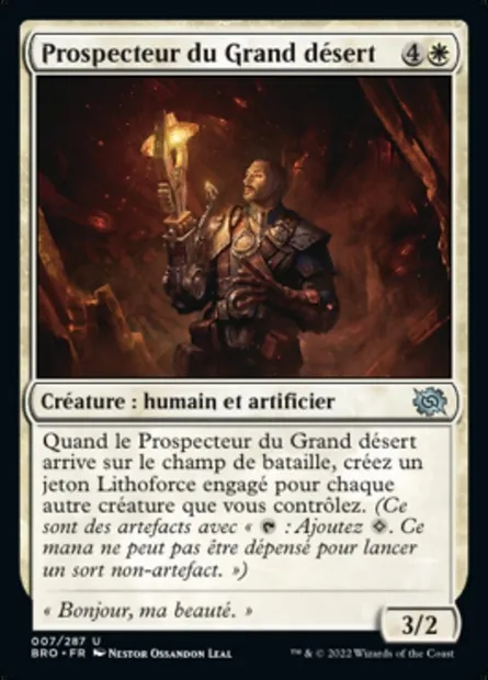 Prospecteur du Grand désert, carte Magic BRO 7 — extension La Guerre Fratricide