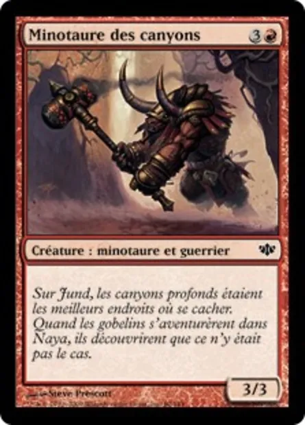 Minotaure des canyons, carte Magic CON 60 — extension Conflux