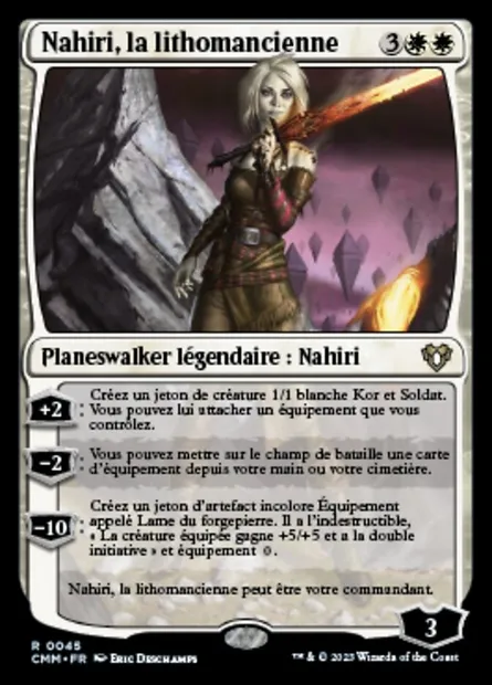 Nahiri, la lithomancienne, carte Magic CMM 45 — extension Commander Masters