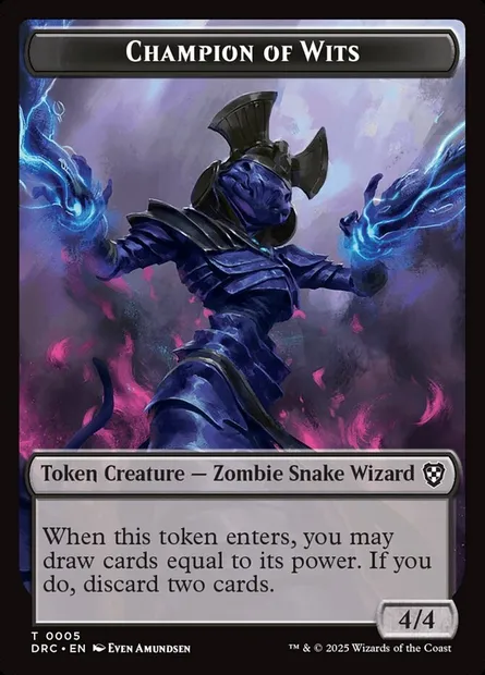 Champion of Wits, Magic card TDRC 5 — Aetherdrift Commander Tokens set