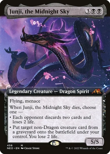 Junji, the Midnight Sky, Magic card NEO 456 — Kamigawa: Neon Dynasty set