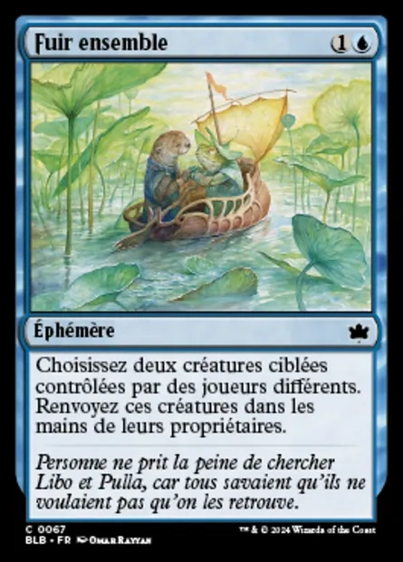 Fuir ensemble, carte Magic BLB 67 — extension Bloomburrow