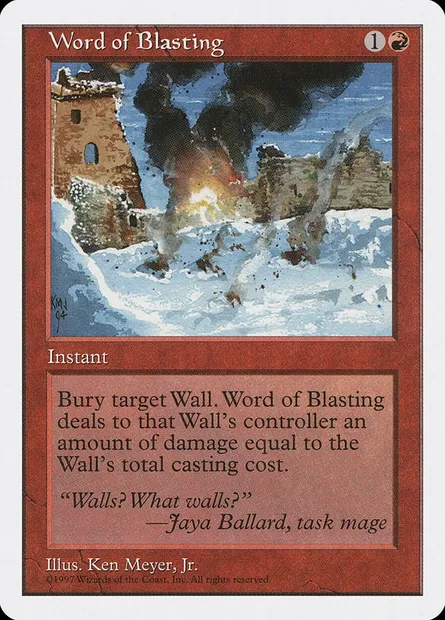 Mot de déflagration, carte Magic 5ED 276 — extension Cinquième Edition