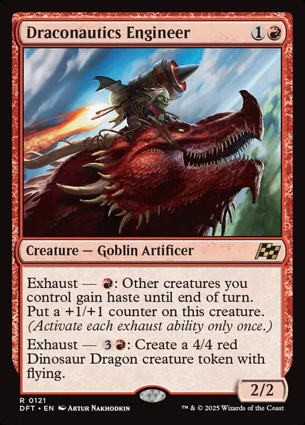Draconautics Engineer, Magic card DFT 121 — Aetherdrift set