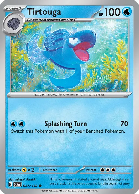 Tirtouga, Pokémon card SCR 037 — Stellar Crown set