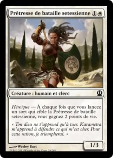Prêtresse de bataille setessienne, carte Magic THS 29 — extension Theros