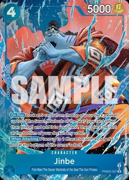 Jinbe, One Piece card PRB02-007 — ONE PIECE CARD THE BEST vol.2 set