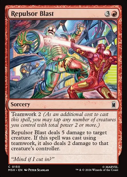 Repulsor Blast, Magic card MSH 150 — Marvel Super Heroes set