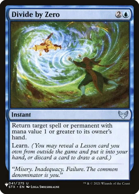 Divide by Zero, Magic card PLST STX-41 — The List set