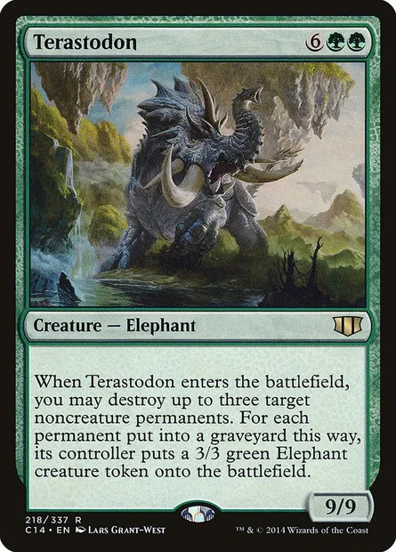 Terastodon, Magic card C14 218 — Commander 2014 set