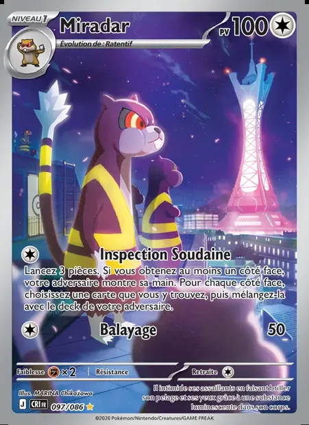 Miradar, carte Pokémon CRI 097 — extension Chaos Ascendant