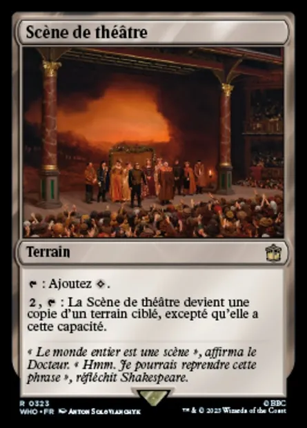 Scène de théâtre, carte Magic WHO 323 — extension Doctor Who