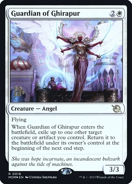 Gardienne de Ghirapur, carte Magic PMOM 16s — extension March of the Machine Promos