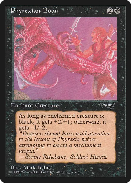 Phyrexian Boon, Magic card ALL 58b — Alliances set