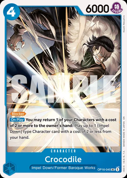 Crocodile, One Piece card OP16-045 — THE TIME OF BATTLE set