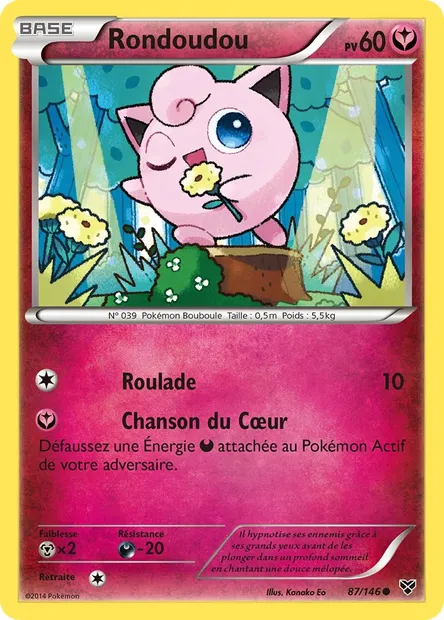 Rondoudou, carte Pokémon XY 87 — extension XY