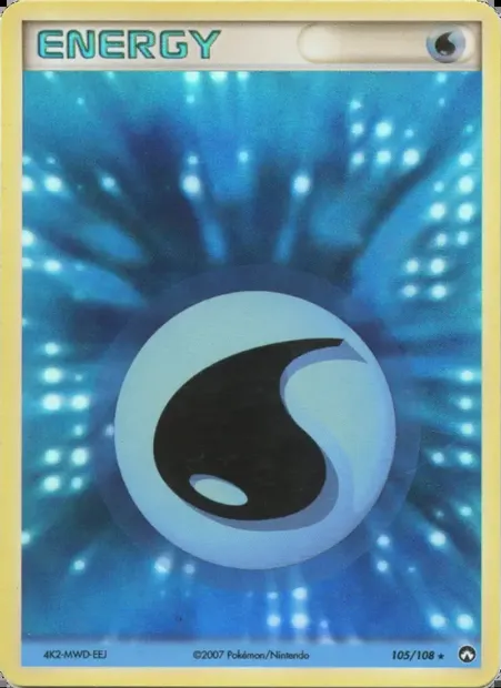 Énergie Eau, carte Pokémon PK 105 — extension EX Gardiens du Pouvoir